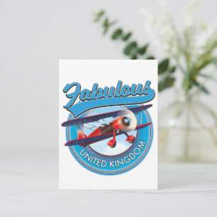 Fabulous United Kingdom travel patch. Postkarte