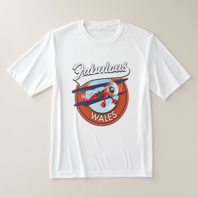 Fabulous Wales Retrostil Reise Patch T-Shirt (Ablage )