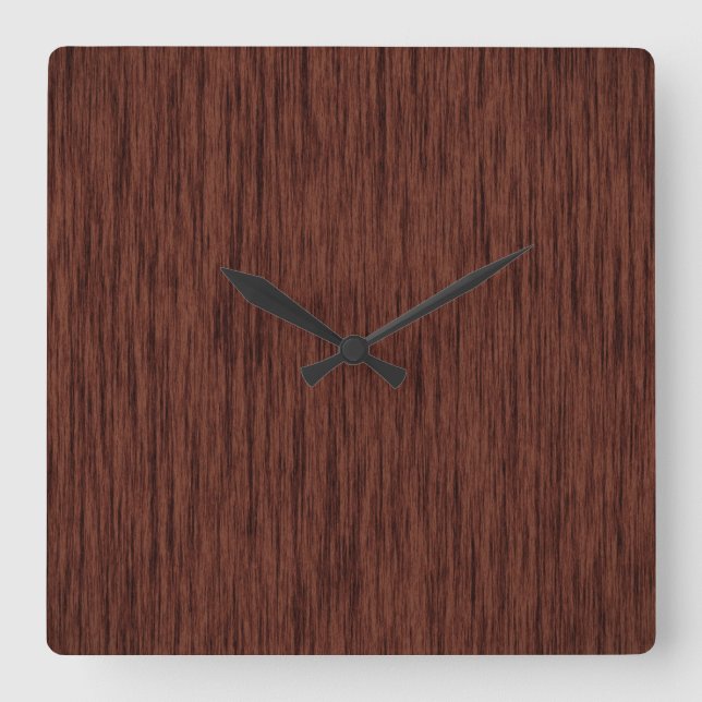 Fabulous Wood Quadratische Wanduhr (Vorderseite)
