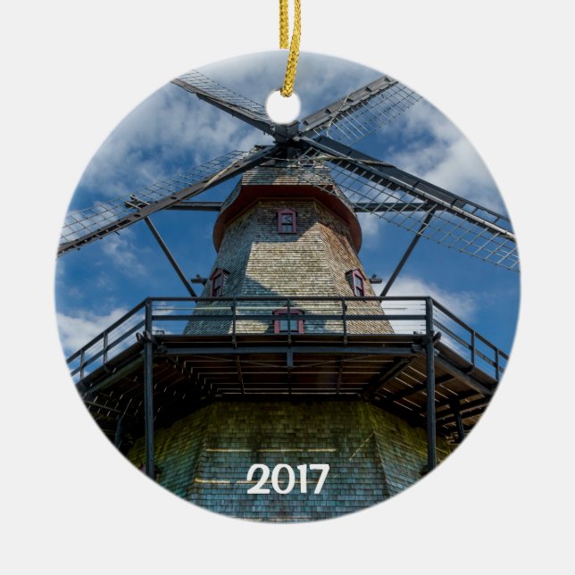 Fabyan Windmill und Fox River 2 Keramikornament (Vorne)