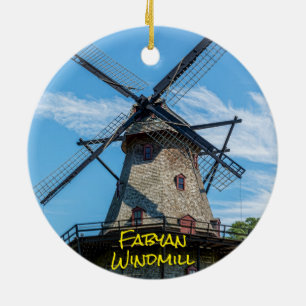 Fabyan Windmühle & Der Fox River, Geneva Keramik Ornament