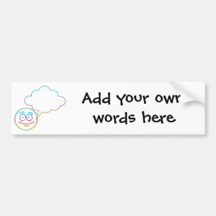 Face #1 mit Sprechblase Autoaufkleber