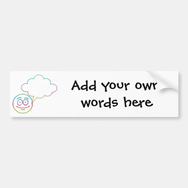 Face #1 mit Sprechblase Autoaufkleber (Vorne)