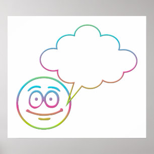 Face #1 mit Sprechblase Poster