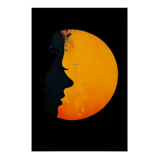 Face and Moon Poster (Vorderseite)