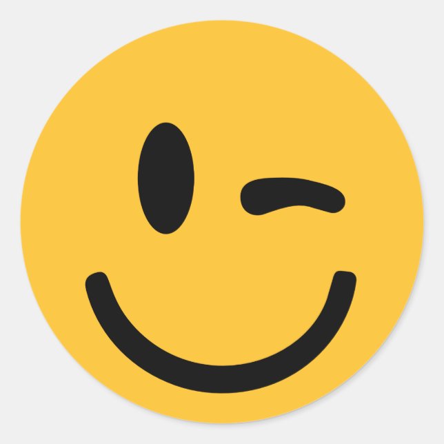 Face-Blink Runder Aufkleber (Vorderseite)