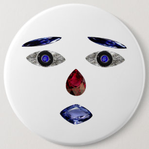 Face Button aus Edelsteinen