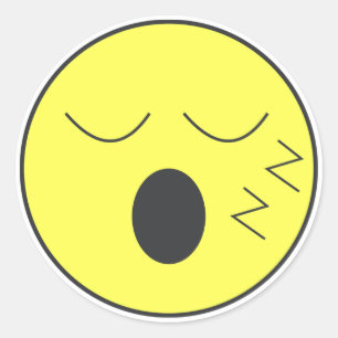 Face Emoticon Mood Runder Aufkleber