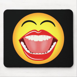 Face Fun Funny Yellow Mousepad Mousemat