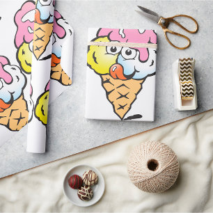 Face Ice Cream Geschenkpapier