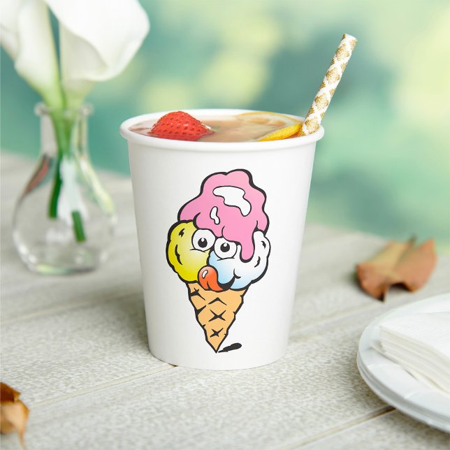Face Ice Cream Pappbecher (Von Creator hochgeladen)