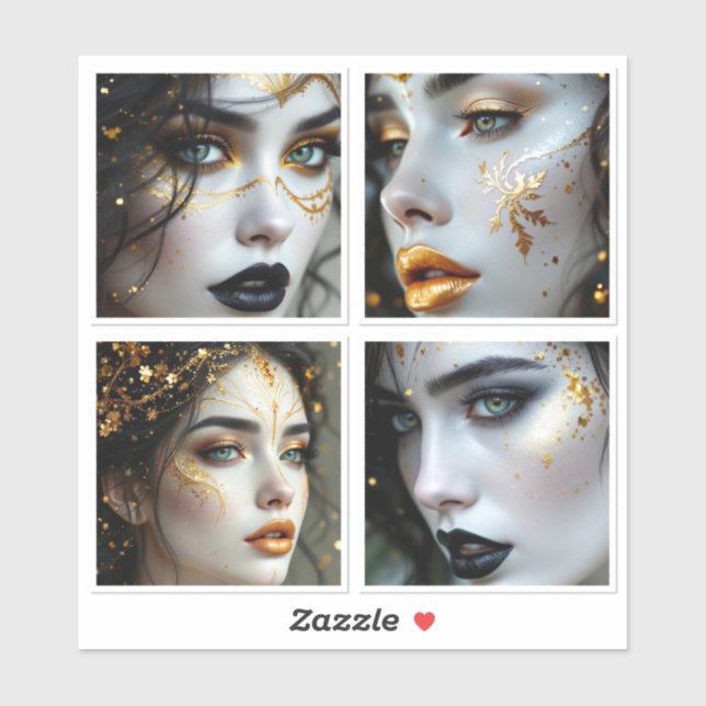 Face In Time  Aufkleber (Blatt)