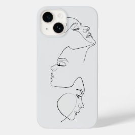 Face Line Art Minimalistische ästhetische Kunstwer Case-Mate iPhone 14 Hülle