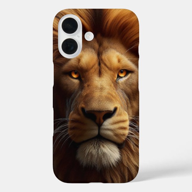 Face lion iPhone 16 case (Rückseite)