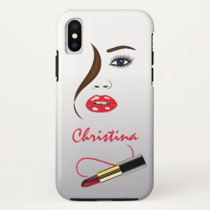 Face & Lipstick Kiss im Mirror Makeup Artist Case-Mate iPhone Hülle