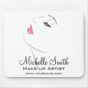 Face Long lashes Lash Extensions Pink lips Mousepad