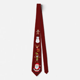 Face Mask Christmas Covid Santa Reindeer Neck Tie Krawatte