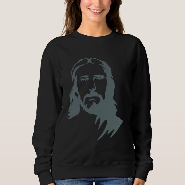 Face of Jesus God in the Flesh Christian & Beautif Sweatshirt (Vorderseite)