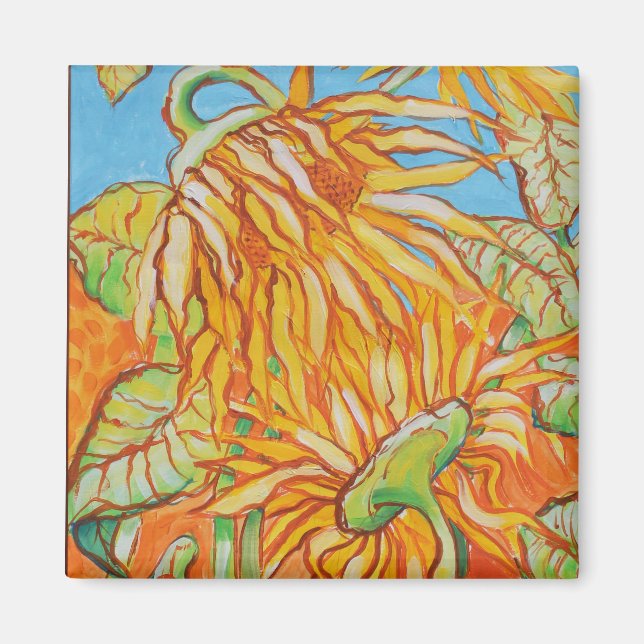 ?Face OFF?-Sonnenblumen von Bruce Tunis Magnet (Vorne)