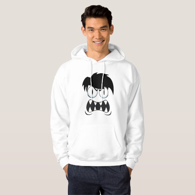 FACE PATTERDESIGN HOODIE (Vorne ganz)