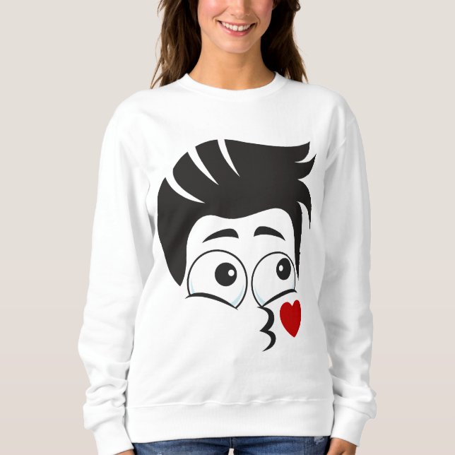 FACE PATTERDESIGN SWEATSHIRT (Vorderseite)