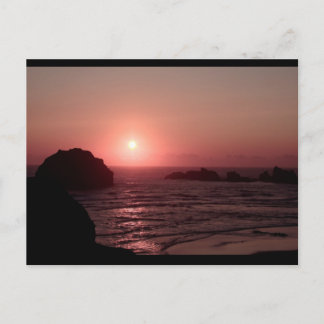 Face Rock at Sunset in Bandon Oregon Postcard Postkarte