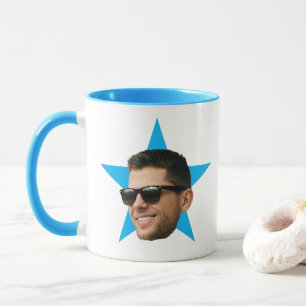 Face Star Funny Gift für Co-Worker, Star Tasse