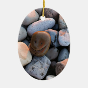 Face Stone Keramik Ornament