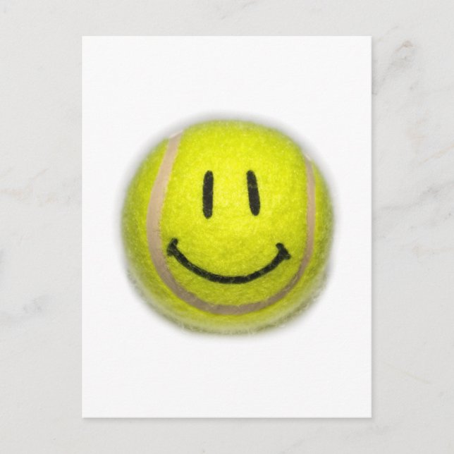 Face Tennis Ball Postkarte (Vorderseite)