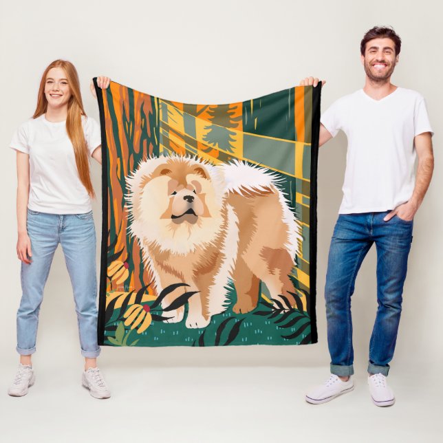 FACE THE SUN Chow Vlies Decke (Beispiel)