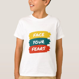 Face Your Fears Teen Boy Graphic T-Shirt | 