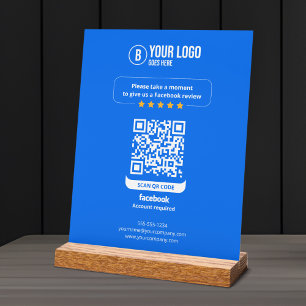 Facebook Bewertungen QR-Code Bewerte Mein Unterneh Acrylschild
