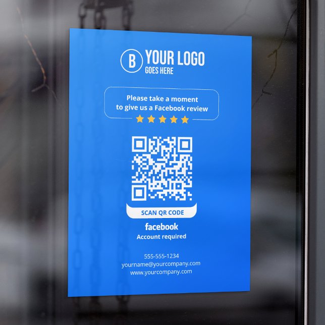 Facebook-Bewertungen QR-Code Bewertung meines Unte Fensteraufkleber (Von Creator hochgeladen)