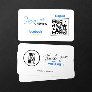 Facebook Bewertungen QR-Code Geschäftsbewertung Li Visitenkarte