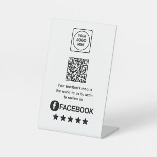 Facebook-Bewertungs-QR Moderne Geschäftsauslage Sockelschild
