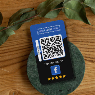 Facebook Business Bewertung mit QR-Code Visitenkarte
