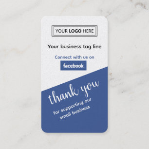 Facebook Business Bewertung mit QR-Code Visitenkarte