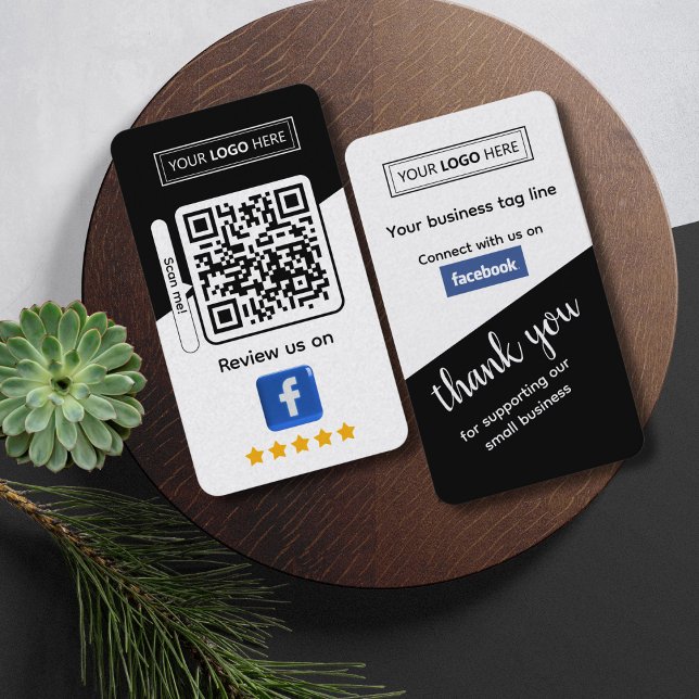 Facebook Business Review mit QR-Code Visitenkarte (Facebook reviews)