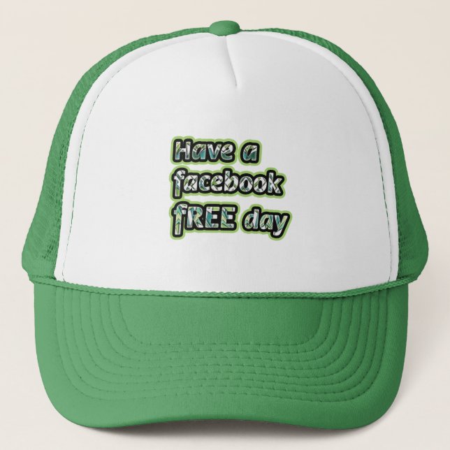 Facebook Free Day Truckerkappe (Vorderseite)