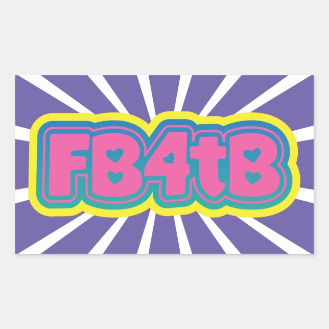 Facebook für die Blinden Aufkleber! Rechteckiger Aufkleber (Vorderseite)