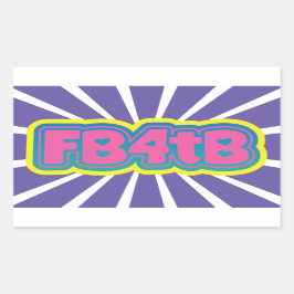 Facebook für die Blinden Aufkleber! Rechteckiger Aufkleber