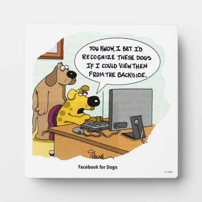 Facebook für Hunde Fotoplatte (Vorderseite)