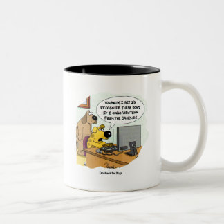 Facebook für Hunde Zweifarbige Tasse