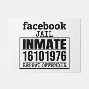 Facebook Haft wiederholt Straftäter Fußmatte