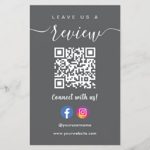 Facebook Instagram Qr Code Verlasse uns eine Überp Flyer