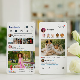 Facebook & Instagram Style - Social Media Foto Visitenkarte