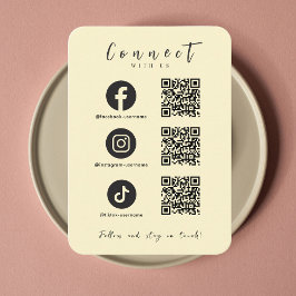Facebook Instagram Tiktok QR Code Soft Groovy Visitenkarte