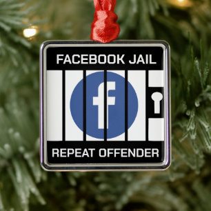 FACEBOOK JAIR REPEAT OFFENDER ORNAMENT AUS METALL