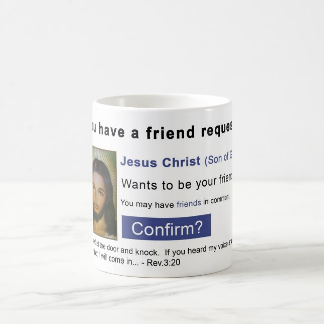 Facebook-Jesus Tasse (Mittel)