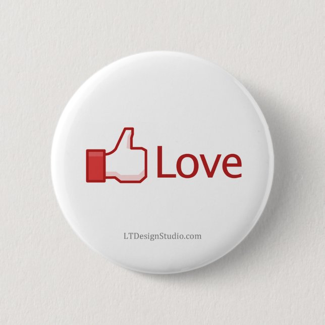 Facebook Liebe-Knopf - Knopf Button (Vorderseite)